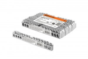 TDM Шина "N" нулевая 6х9мм 14/1 (14 групп/крепеж по центру) никелир. инд. стикер (10!) SQ0801-0340