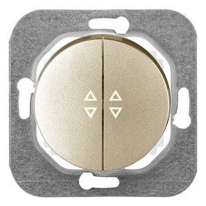 Bylectrica РЕТРО ПРОВАНС мех. выкл. 2 кл. СУ проходной корп. ABS, (С(6+6) 10-3363 шампань)