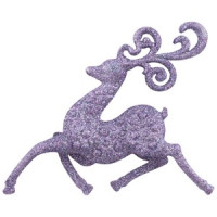 Украшение подвесное "Олень" 13x9 см , фиолет, пласт, ПВХ Волшебная страна