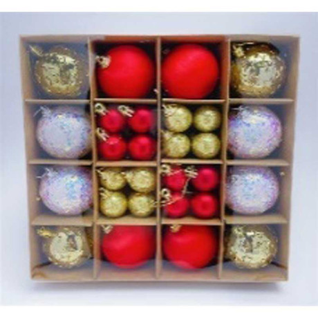 Набор елочных украшений JT25-A2094 2-6 см Шары 44 шт микс цветов