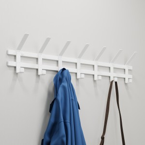 Вешалка настенная Торонто 7 (7 крюч.) 82*8,5*16,8см (БЕЛЫЙ) ВНТ7Б под заказ ЗМИ