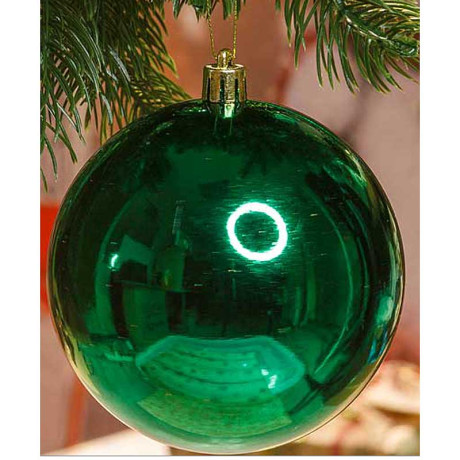 Шар JY-11-5 2 шт 10 см глянцевые зеленый  (36)