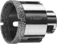 Алмазная коронка ЗУБР &quot;ПРОФЕССИОНАЛ&quot; унив. д/УШМ, сух.сверление,вакуумная пайка, посадка М14, d54 мм