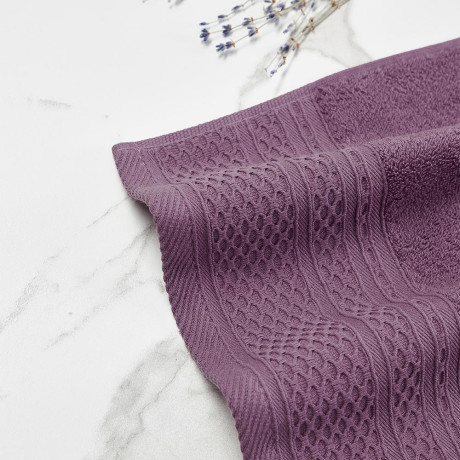 PROVANCE Хейзел Полотенце махровое, 100% хлопок, 70х130см, 400гр/м, сливовый