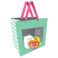 Пакет подарочный 23*18*10см MESHU "Nice friends", отд. фольгой, с окошком 354645