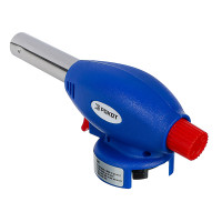 Горелка газ. с пьезорозжигом тм РОКОТ, цанг. захват, сопло 19мм, 17х6,6х5,1см