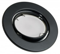 Feron  св-к встр. MR16 GU5.3 круг черный матовый металл 90(59)x27 поворотный DL11 48466
