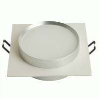 Feron cв-к встр. под лампу GX53, белый/серебро, квадрат 110х110х40мм DL506 51361