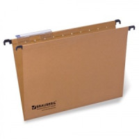 Папки подв. карт. BRAUBERG комп. 10шт., 370х245 мм, 80л., Foolscap, корич., 240 г/м2, таб., 231787