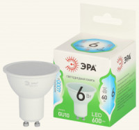 ЭРА GREEN LINE лампа св/д MR16 GU10 6W(600lm) 4000K 4K софит MR16-6W-840-GU10 51x88 67077
