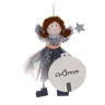 СНОУ БУМ Сувенир елочный Ангел 17см, полиэстер, серебро, 3 вида
