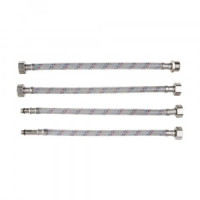 AQUALINE Подводка гибкая д/воды нейлон/ПВХ гайка-СТАЛЬ, (вн-вн, г/г) 1/2&quot; - 300см, 4870