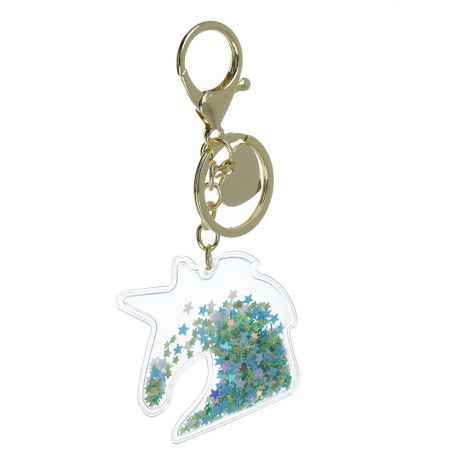 СНОУ БУМ Брелок "Лошадка-Единорог", 6x6см, ПВХ, металл, блестки, 4 дизайна