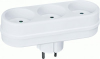 Navigator разветвитель (тройник) 3роз. 10А, белый в ряд NAD-L-3X-WH 94697