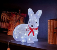Фигура новогод. Заяц 2.5W 40LED белый 27x15x32см ULD-M2732-040/STA  IP20 Uniel