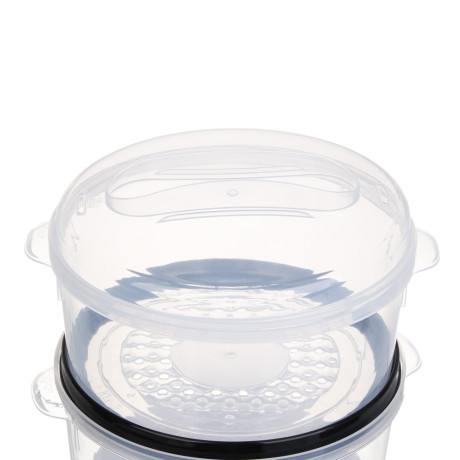 LEBEN Пароварка-мантоварка электрическая 800Вт, 3 яруса, 7,5 л, таймер, 220В