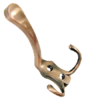 Крючок мебельный 702 тонкий 115 мм, цвет белый