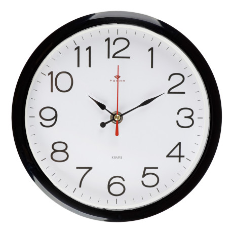 Часы настенные круг d=22см, корпус черный "Классика", арт.2222-328