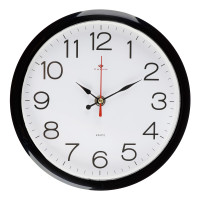 Часы настенные круг d=22см, корпус черный &quot;Классика&quot;, арт.2222-328