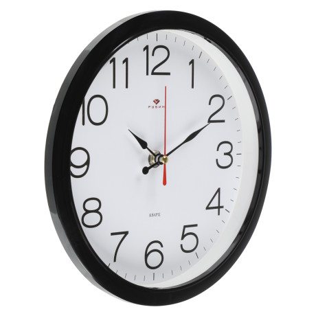 Часы настенные круг d=22см, корпус черный "Классика", арт.2222-328