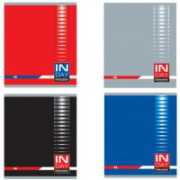 Тетрадь 48л. BRAUBERG клетка, &quot;INDAY&quot; (4 вида), обл. мел. карт.+ лак  400518