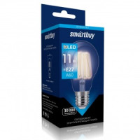 Smartbuy ЛОН A60 E27 11W(1040lm) 4000K 4K филамент (нитевид) прозр. SBL-A60F-11-40K-E27