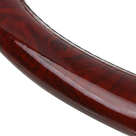 ЕРМАК Оплетка руля, гелевая, со вставками "красное дерево", черный, разм. (М)