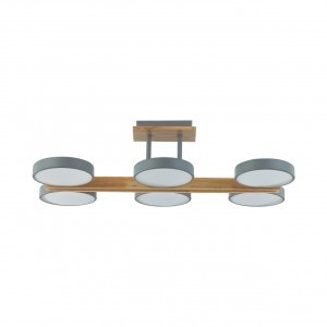 LUMION 8031/108CL LEDIO LN25 серый, дерево/акрил люстра св/д управл. 108W 2K-4K-6K пульт ДУ PLATO