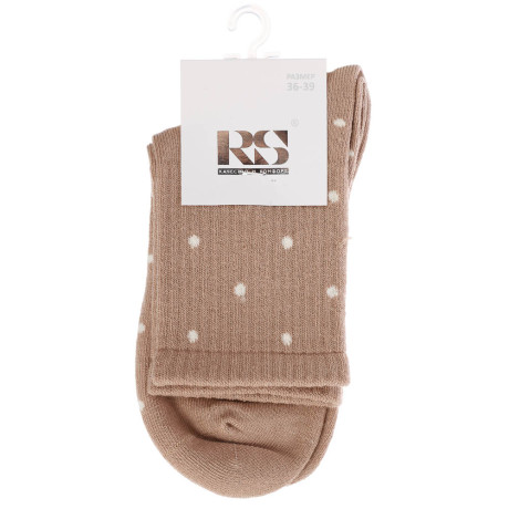 Носки женские классические, 78% хл, 20% спандекс, 2% латекс, р. 36-39, R136