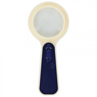 Лупа просмотровая STAFF "Manager", С ПОДСВЕТКОЙ, диаметр 50 мм, увеличение 5, корпус сине-бежевый, 4