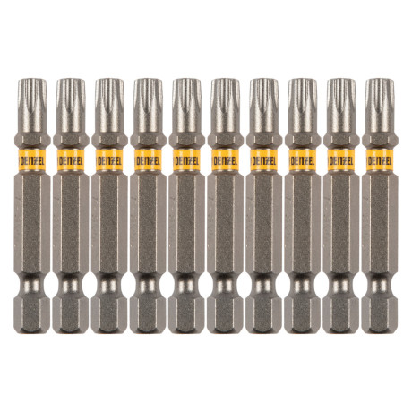 Бита TX 30х50, сталь S2, шестигранный профиль, 10 шт. Е 6,3 Denzel