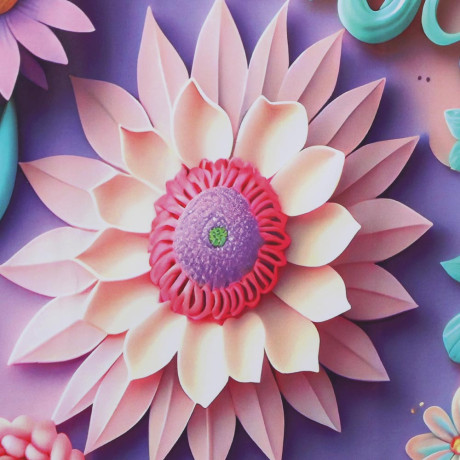 Пакет подарочный бумажный, M 18x24x7 см, цветочный узор, 128 гр, 4 дизайна