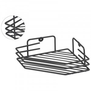 Полка для ванной угловая ГРАФИТ,20,5*20,5*6,5см,металл,термопласт покрытие,310868 Рыжий кот