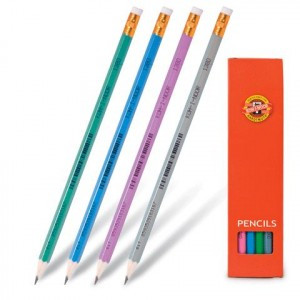 Карандаш ч/гр KOH-I-NOOR 1380 ASTRA с ластиком