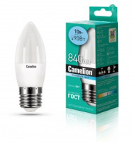 Camelion Свеча E27 10W(840lm 220°) 4500K 4K матов. 107x38 пластик LED10-C35/845/E27