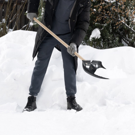 Лопата для уборки снега пластиковая, 380х360мм, без черенка, Сибртех