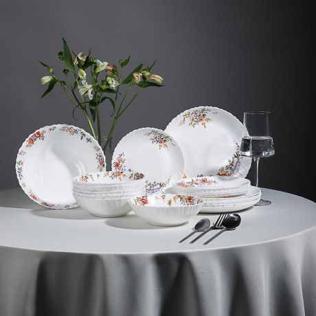 MILLIMI Дарина Набор столовой посуды 19 пр., опаловое стекло, 18136