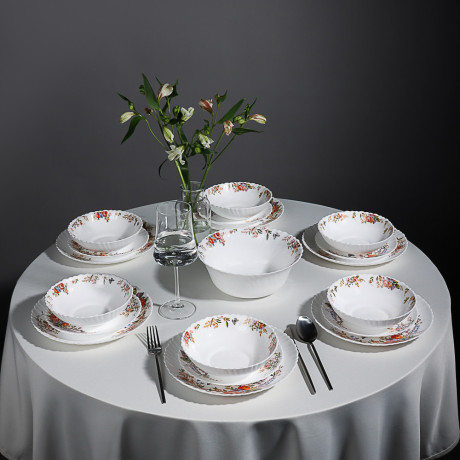 MILLIMI Дарина Набор столовой посуды 19 пр., опаловое стекло, 18136