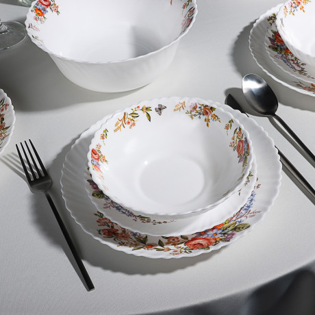 MILLIMI Дарина Набор столовой посуды 19 пр., опаловое стекло, 18136