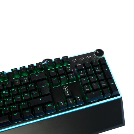 BY Игровая клавиатура проводная механическая Pavez FULL SIZE ISO 108кл.,Outemu"Brown",RGB,2м,энкодер