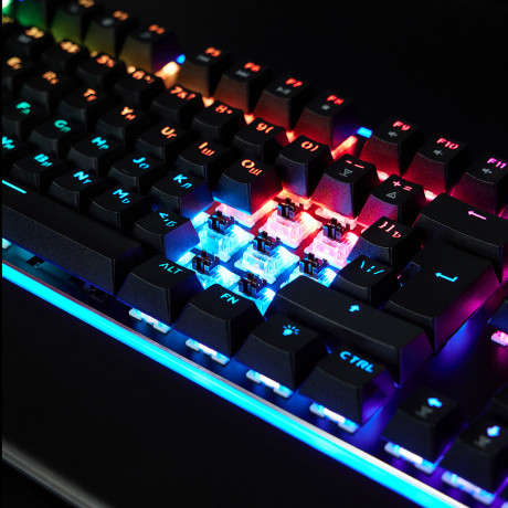 BY Игровая клавиатура проводная механическая Pavez FULL SIZE ISO 108кл.,Outemu"Brown",RGB,2м,энкодер