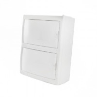 STEKKER бокс (корпус) пласт. навесной ЩРН-П-16 мод. непрозрач. белая дверь IP20, Standart 49645