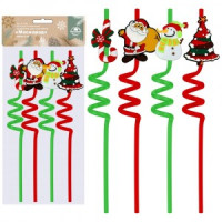 Трубочки для напитков Маскарад 26см, н-р 4шт/уп, цена за уп (кратность 10!!!) VL2-290 Мультидом