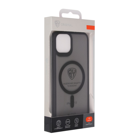 BY Чехол для смартфона MS Карбон, iP - 13, черный, карбон