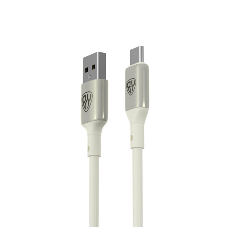 BY Кабель для зарядки Space Cable Pro Type-C, 1м, Быстрая зарядка QC3.0, штекер металл, белый