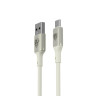 BY Кабель для зарядки Space Cable Pro Type-C, 1м, Быстрая зарядка QC3.0, штекер металл, белый