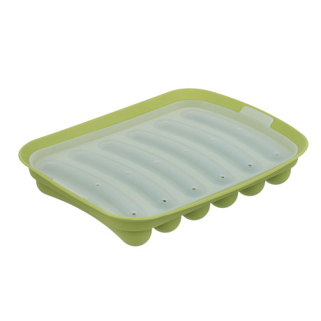 VETTA Форма для выпечки с крышкой 17х13см для сосисок, колбасок, кебабов, силикон, 3 цвета