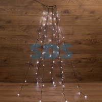 Гирлянда на елку с кольцом 126LED белый, 7нит. по 1,8м., зел.пвх IP20