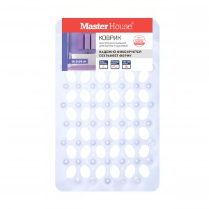 Коврик противоскользящий д/ванной, душевой кабины КОРФУ 36,5х59см, сиреневый, 75241 Master House