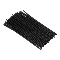 Набор трубочек с гофрой тм Fntastic, 50шт, 21x0,5 см, цвет черный